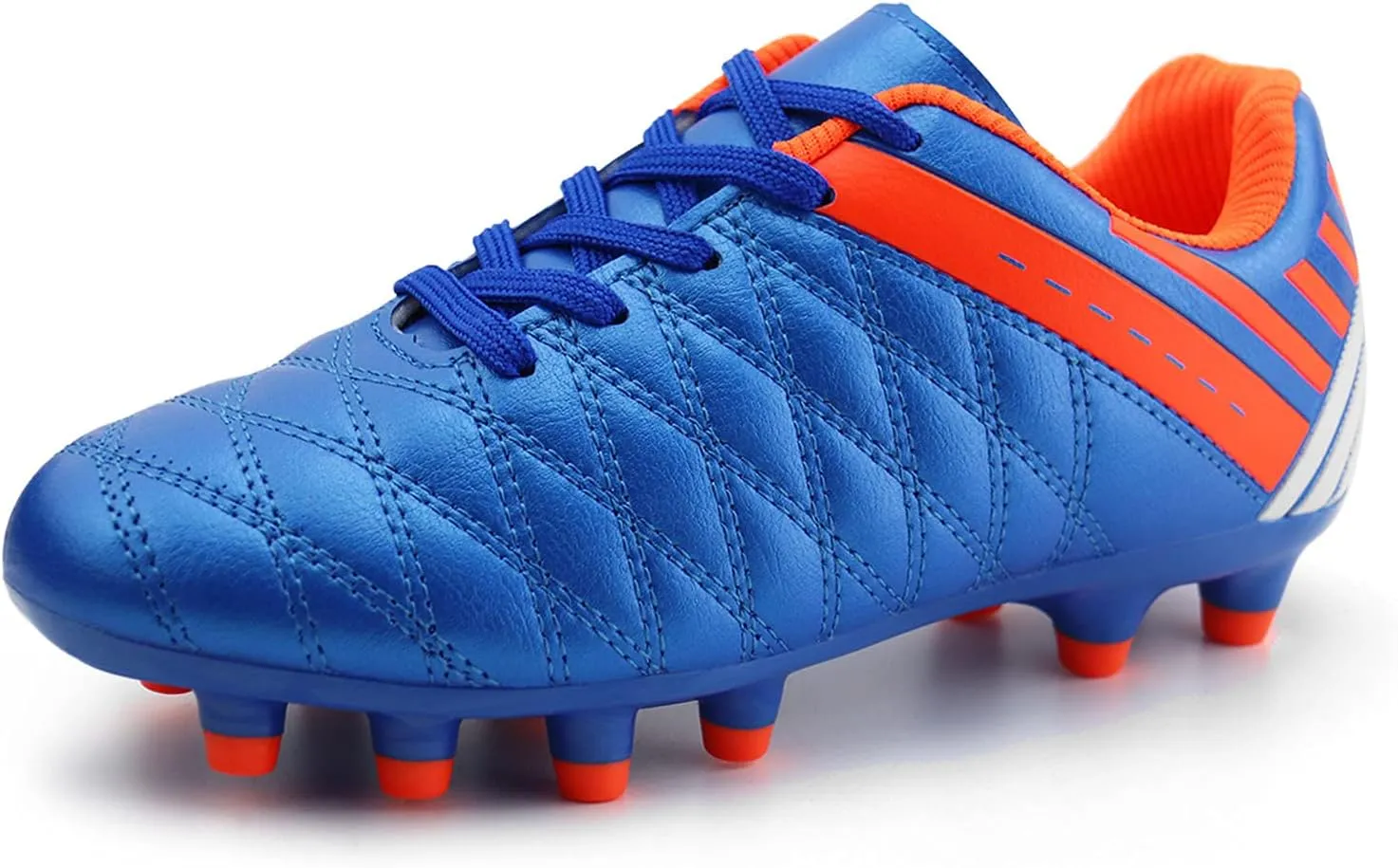 brooman Kids Athletic Soccer Cleats Boys Girls Outdoor Firm Ground Football Shoes