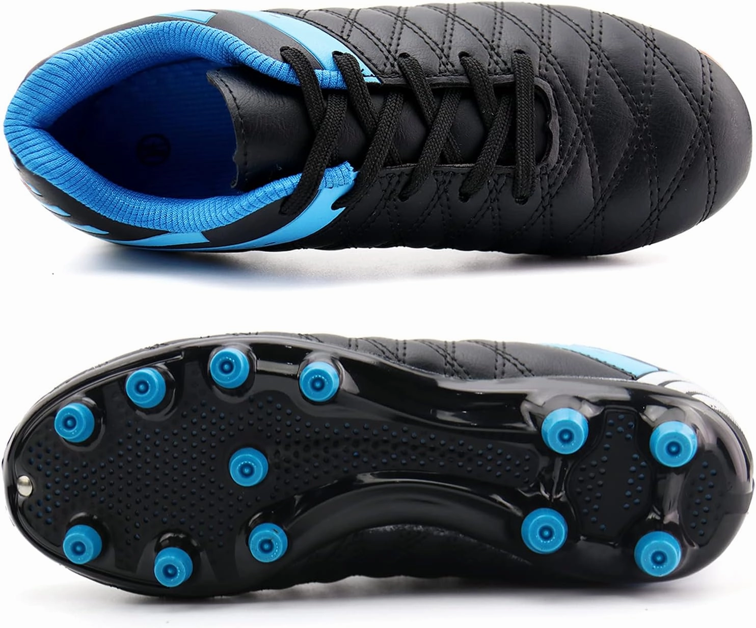 brooman Kids Athletic Soccer Cleats Boys Girls Outdoor Firm Ground Football Shoes