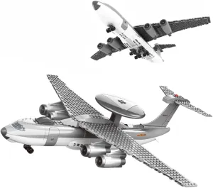 Building Block Early Warning Aircraft Air Force Set,Building Set Military Fighter Air Force,WW2 Military Airplanes Model,Aircraft Plane Brick Toy Gifts for Kids and Adults,199PCS