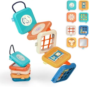 Busy Board for 1 Year Old, Montessori Toys for 1 Year Old, Baby Busy Board Toddler Travel Toys Fine Motor Skills Learning Activities Fidget Board for Toddlers