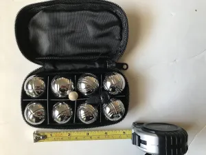 BuyBocceBalls Listing - 8 Ball 35mm Metal Mini Bocce/Petanque Set with Black Bag - Single