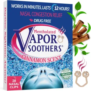 by Scenttech, Snore Reducing- Anti Snoring Aid, Nasal Dilators for Breathing, Instant Nasal Congestion Relief, Cinnamon, 28 Count, Drug-Free