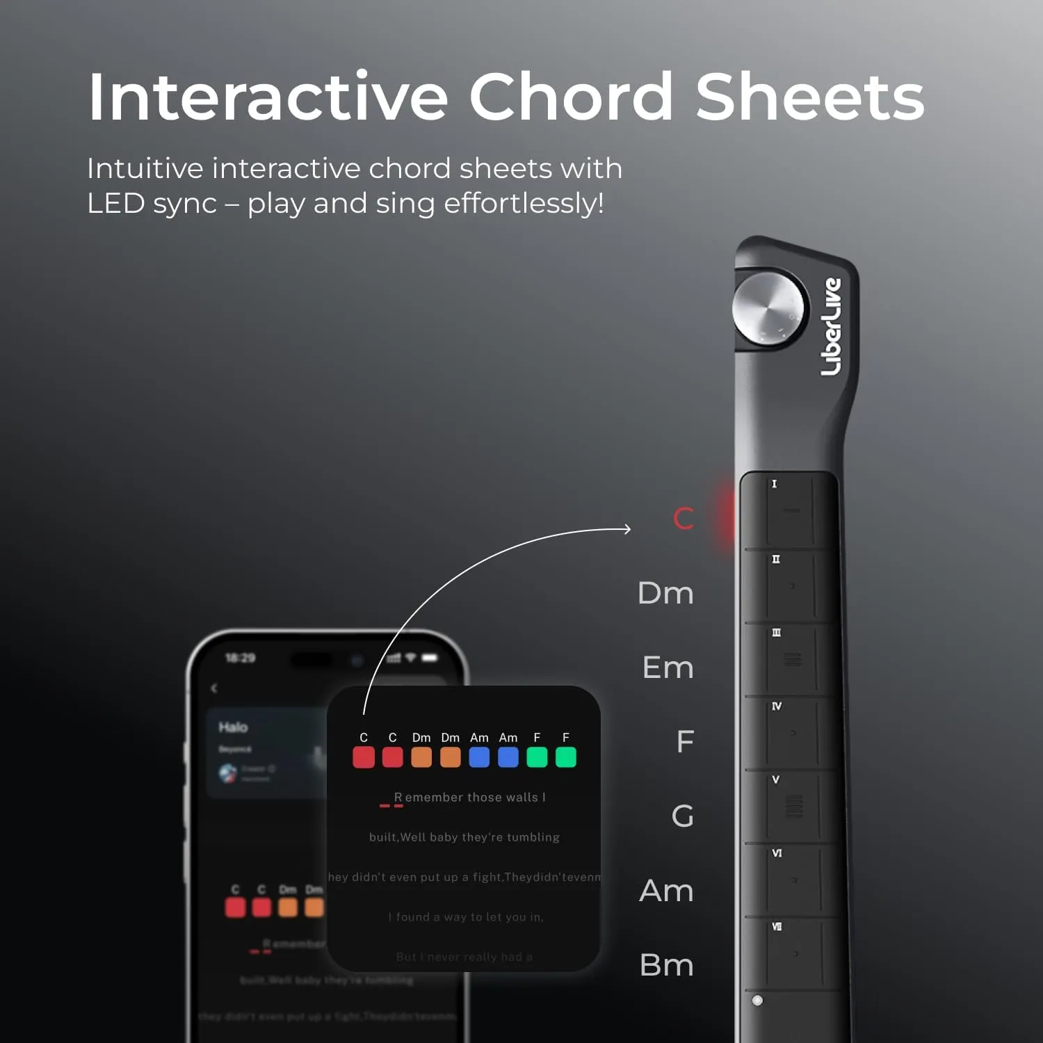 C1 Stringless Smart Guitar, Foldable Travel Backing Guitarra, Chord Generator, App Interactive Chord Sheets, Built-in Drum Machine & Bassline for One-Man Band, For Adults & Teens (Green)