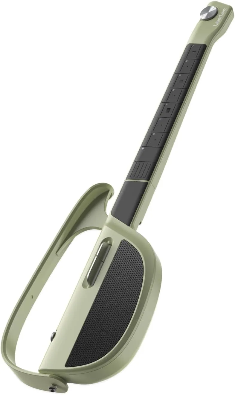 C1 Stringless Smart Guitar, Foldable Travel Backing Guitarra, Chord Generator, App Interactive Chord Sheets, Built-in Drum Machine & Bassline for One-Man Band, For Adults & Teens (Green)