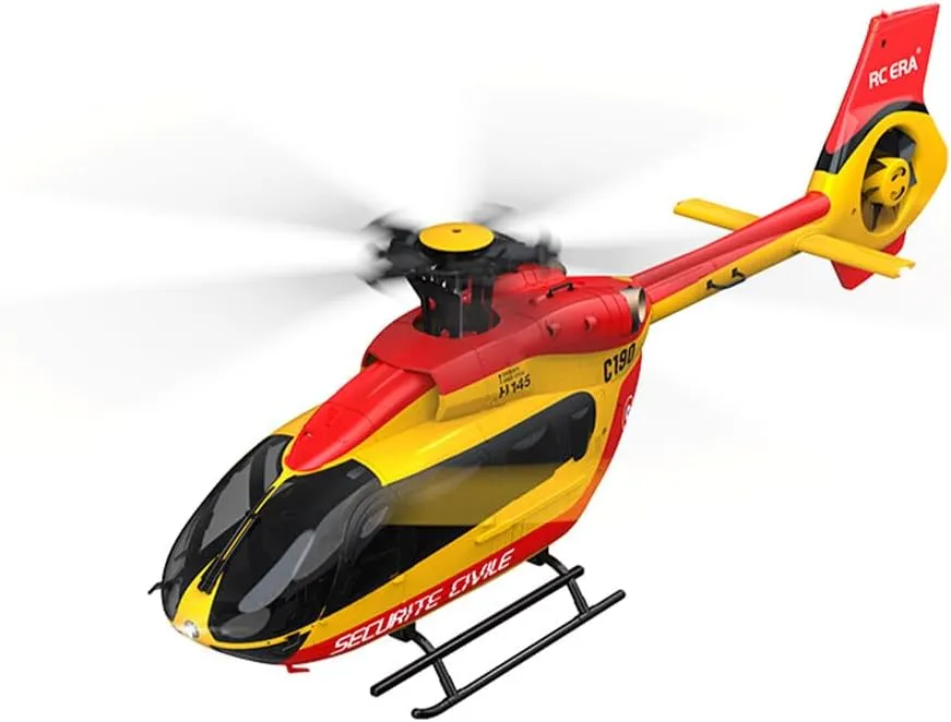 C190 H145 RC Helicopter with 6-Axis Gyro, 1/30 Scale 2.4G 6CH Single-Rotor RC Helicopter with Optical Flow Positioning & Altitude Hold - RTF