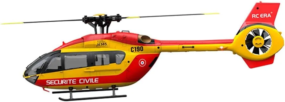 C190 H145 RC Helicopter with 6-Axis Gyro, 1/30 Scale 2.4G 6CH Single-Rotor RC Helicopter with Optical Flow Positioning & Altitude Hold - RTF