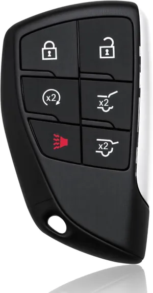 Car Key Fob Keyless Car Remote Gmc Entry Remote 6 Button Vehicles Replacement for 2021-2023 Chevy Suburban/Tahoe/GMC Yukon FCCID:HUFGM2718, 433 MHz