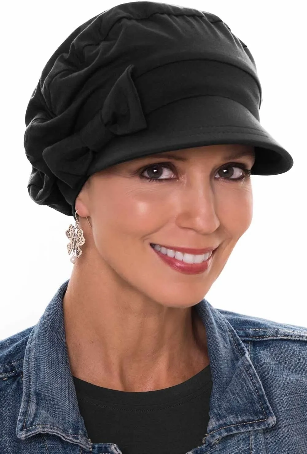 Cardani 100% Cotton Ball Cap with Detachable Bow Versatility Hat - UPF 50  Sun Protection