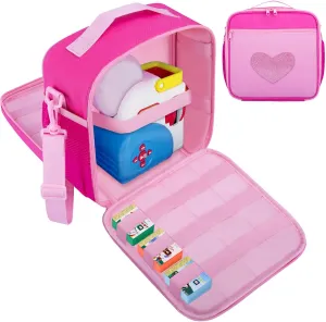 Carrying Case Compatible with Little Tikes Story Dream Machine Starter Set, Portable Toys Bag with shoulder Strap fits for Little Tikes Projector, Character, Audio Play, Pink (Bag Only)