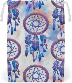 Cartoon Mushrooms Portable Large Capacity Canvas Drawstring Storage Bag