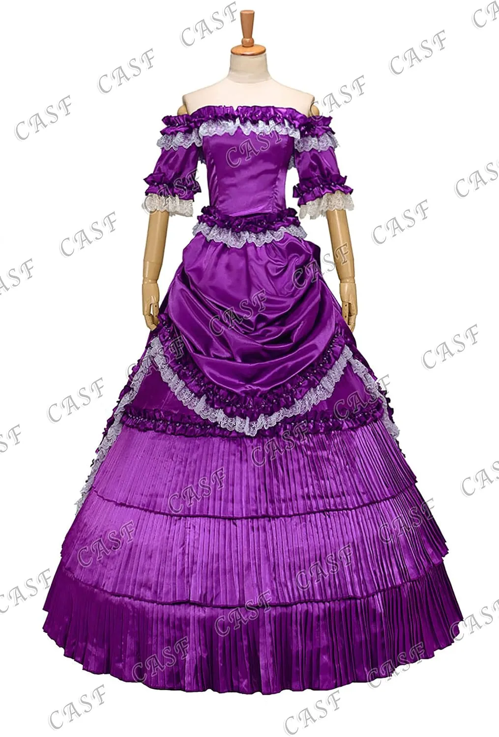 CASF Classic Klassiker Victorian Steampunk Ruffles Herrlich Lace Ball Gown Dress