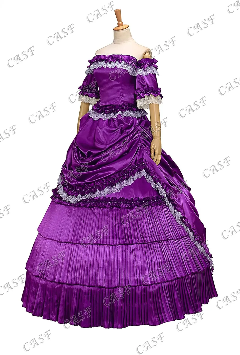 CASF Classic Klassiker Victorian Steampunk Ruffles Herrlich Lace Ball Gown Dress