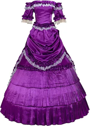 CASF Classic Klassiker Victorian Steampunk Ruffles Herrlich Lace Ball Gown Dress