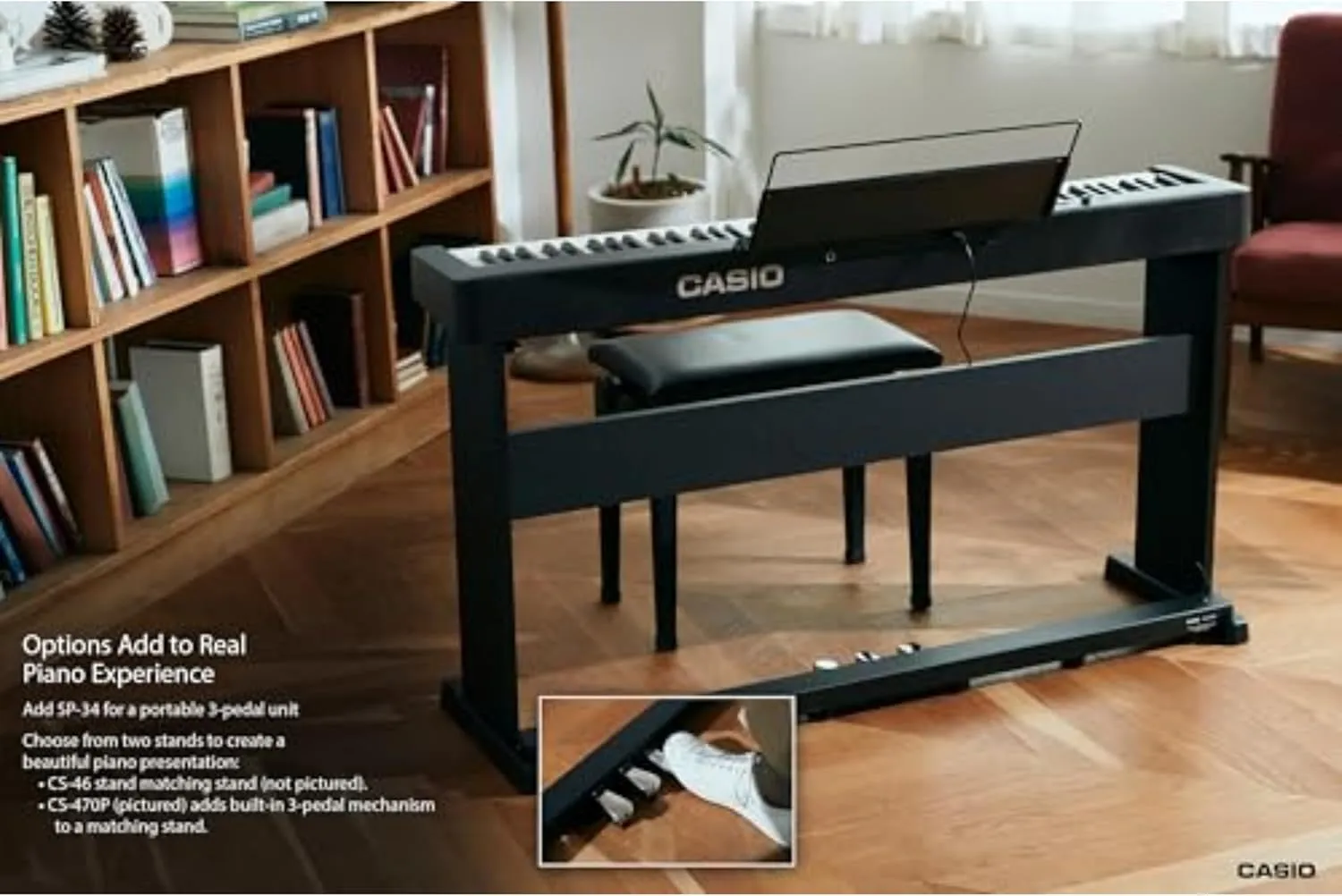 Casio CDP-S160 – 88-Key Weighted Digital Piano with Scaled Hammer Action Keyboard | Duet Mode for Students | Realistic Feel, Slim & Portable | Built-In Tones, Effects, USB-MIDI, Speakers | Black