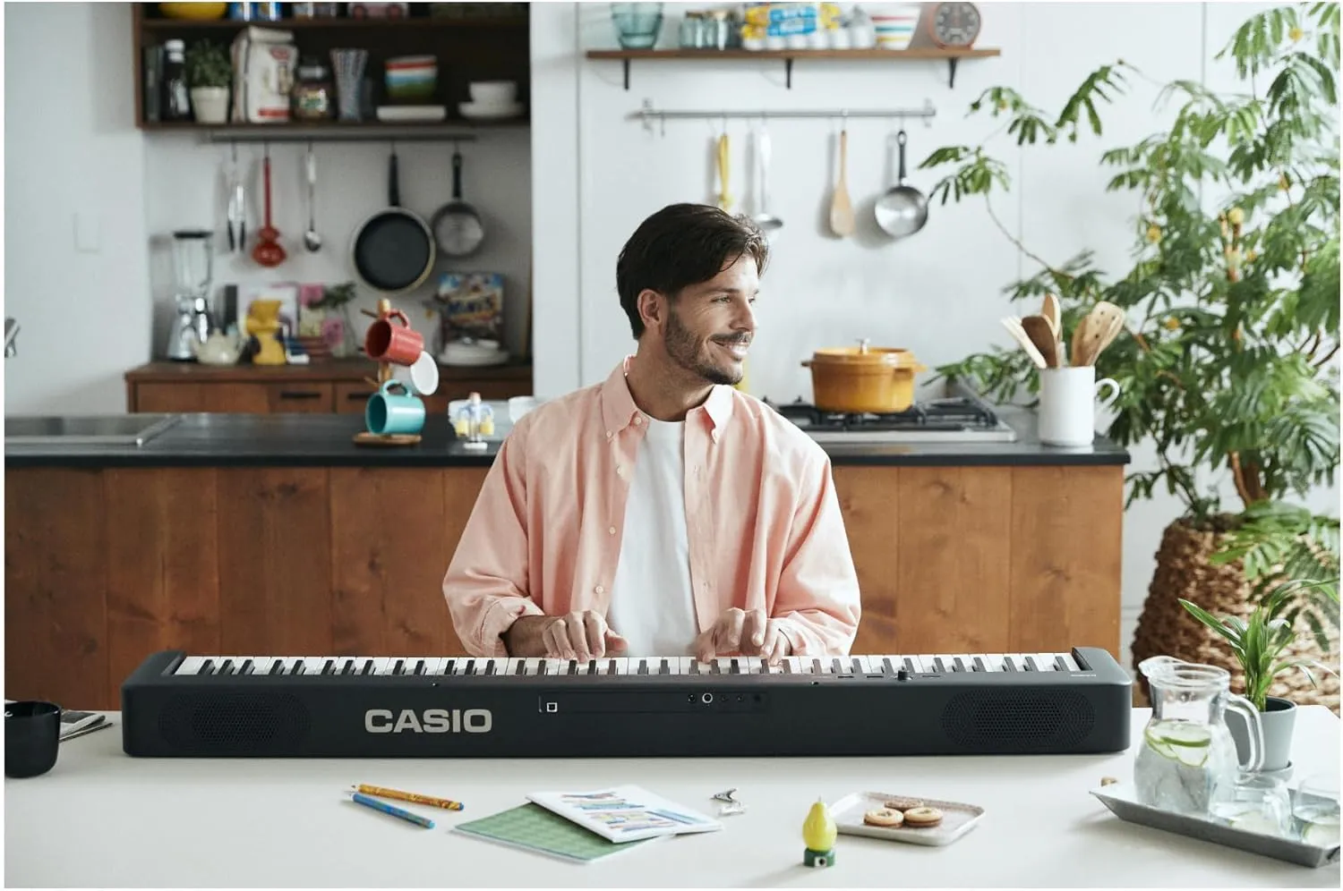 Casio CDP-S160 – 88-Key Weighted Digital Piano with Scaled Hammer Action Keyboard | Duet Mode for Students | Realistic Feel, Slim & Portable | Built-In Tones, Effects, USB-MIDI, Speakers | Black