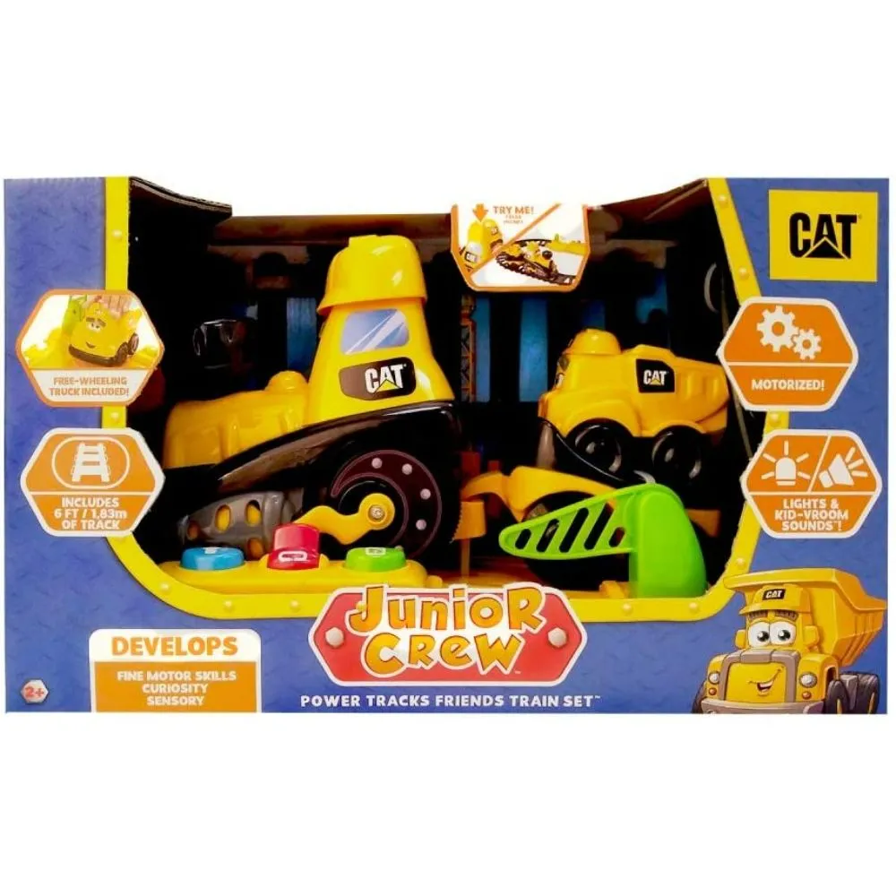 Cat Construction Power Track Friends Preschool Train Set