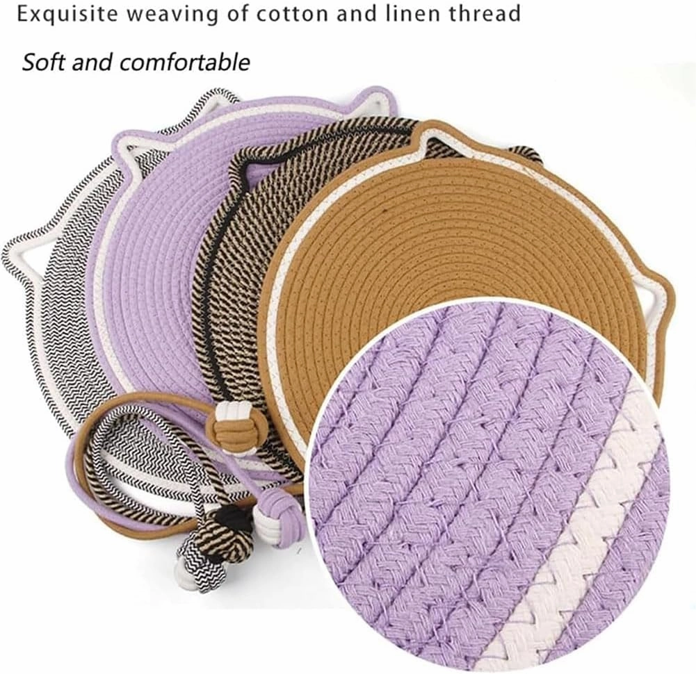Celery Pets Dual Sided Cat Scratching Pad, Celery Pets 17”/20” Cat Scratcher Mat, Cat Scratching Mat Natural Cotton Rope, Large Size Cat Bed cat Scratch mat for Indoor Cats (Dark Gray,17in)