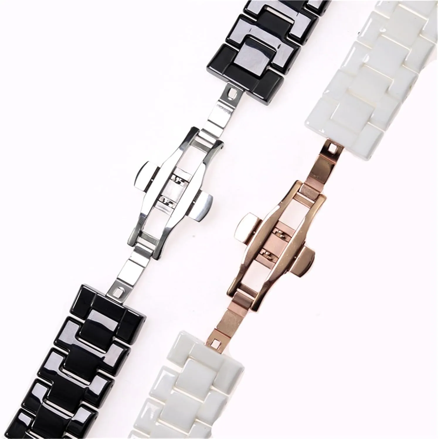 Ceramic Watch Band 18mm 22mm Universal Wristband Men's Women's Replacement Bracelet Suitable for Smart Watch Quartz Watch