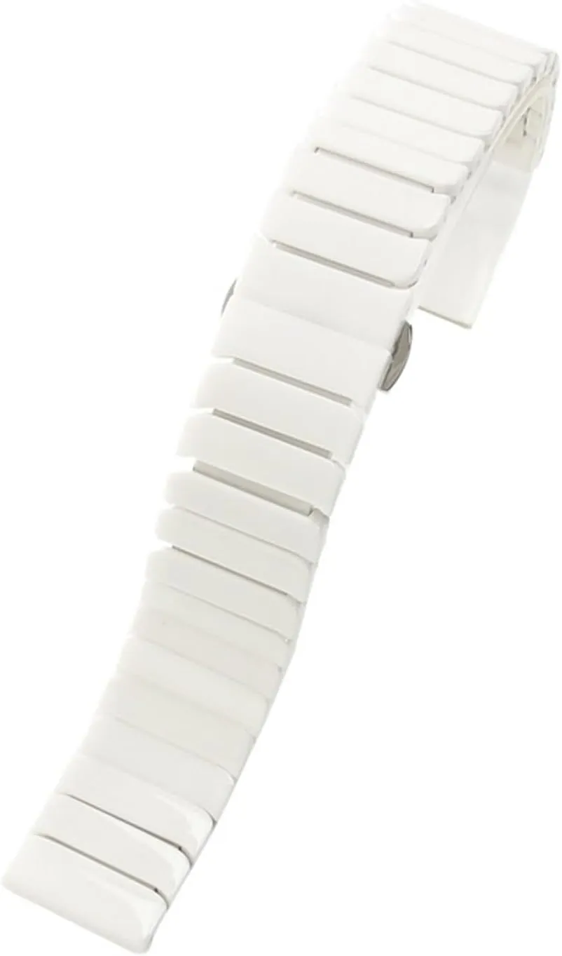 Ceramic Watch Strap Quick Release Bracelet 20mm 22mm Universal Replacement Wristband Suitable for Smart Watch Quartz Watch Watch Accessories(White,20mm)