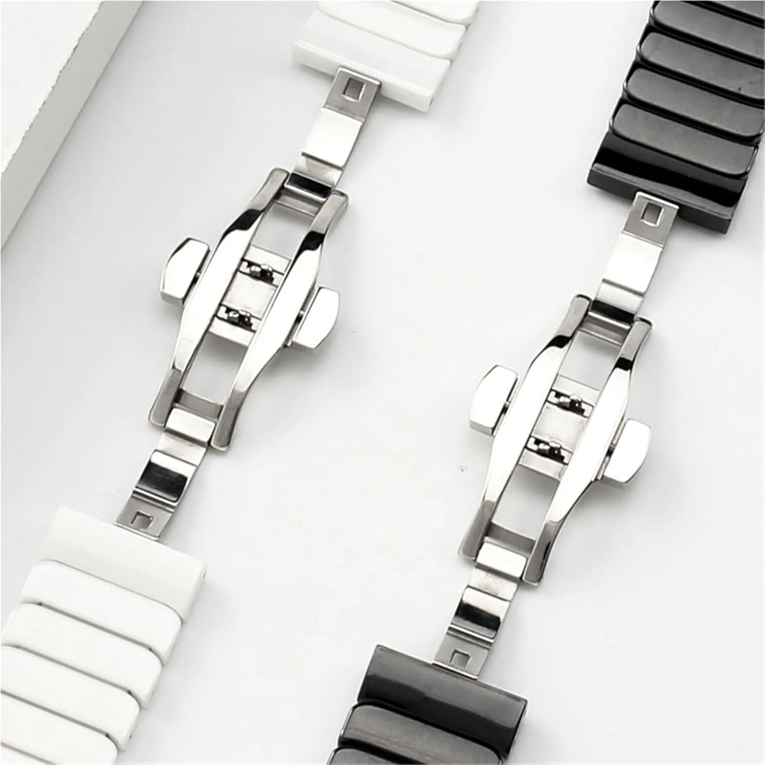Ceramic Watch Strap Quick Release Bracelet 20mm 22mm Universal Replacement Wristband Suitable for Smart Watch Quartz Watch Watch Accessories(White,20mm)