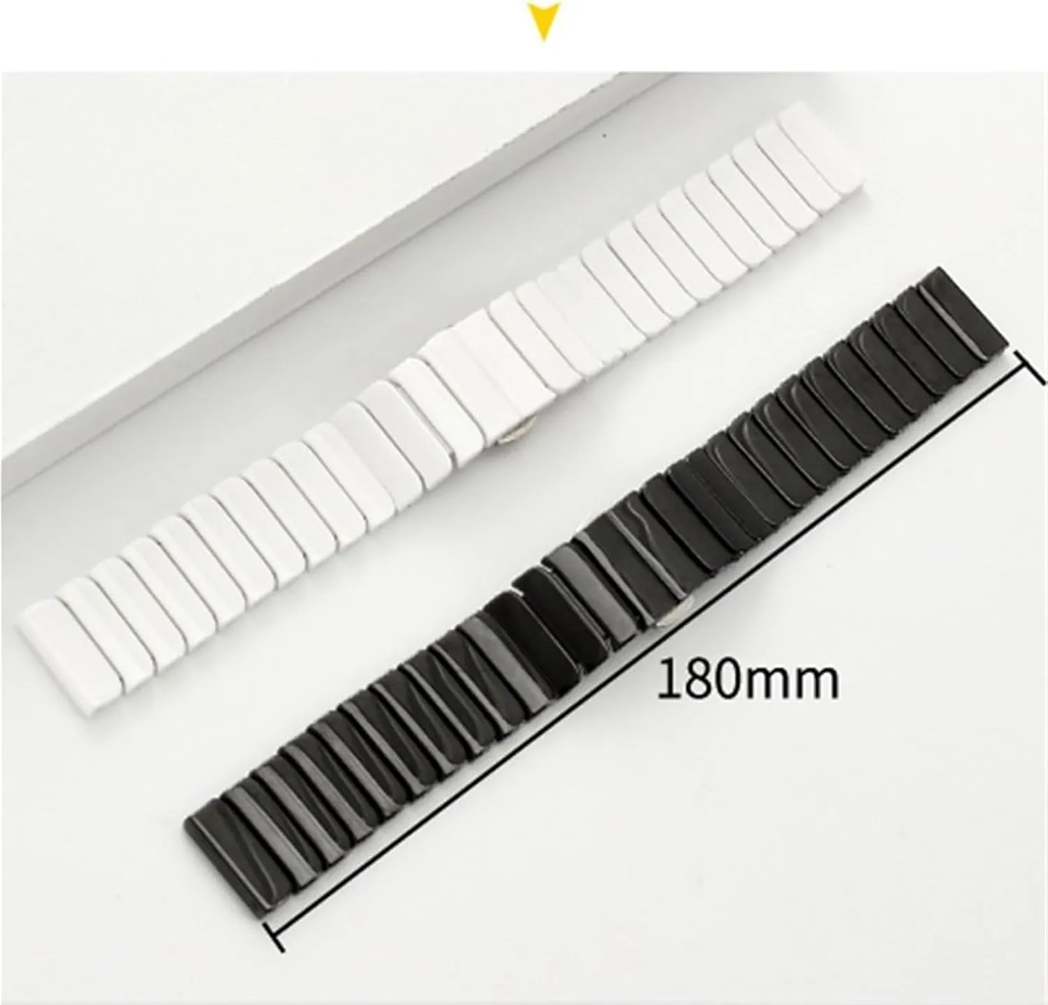 Ceramic Watch Strap Quick Release Bracelet 20mm 22mm Universal Replacement Wristband Suitable for Smart Watch Quartz Watch Watch Accessories(White,20mm)