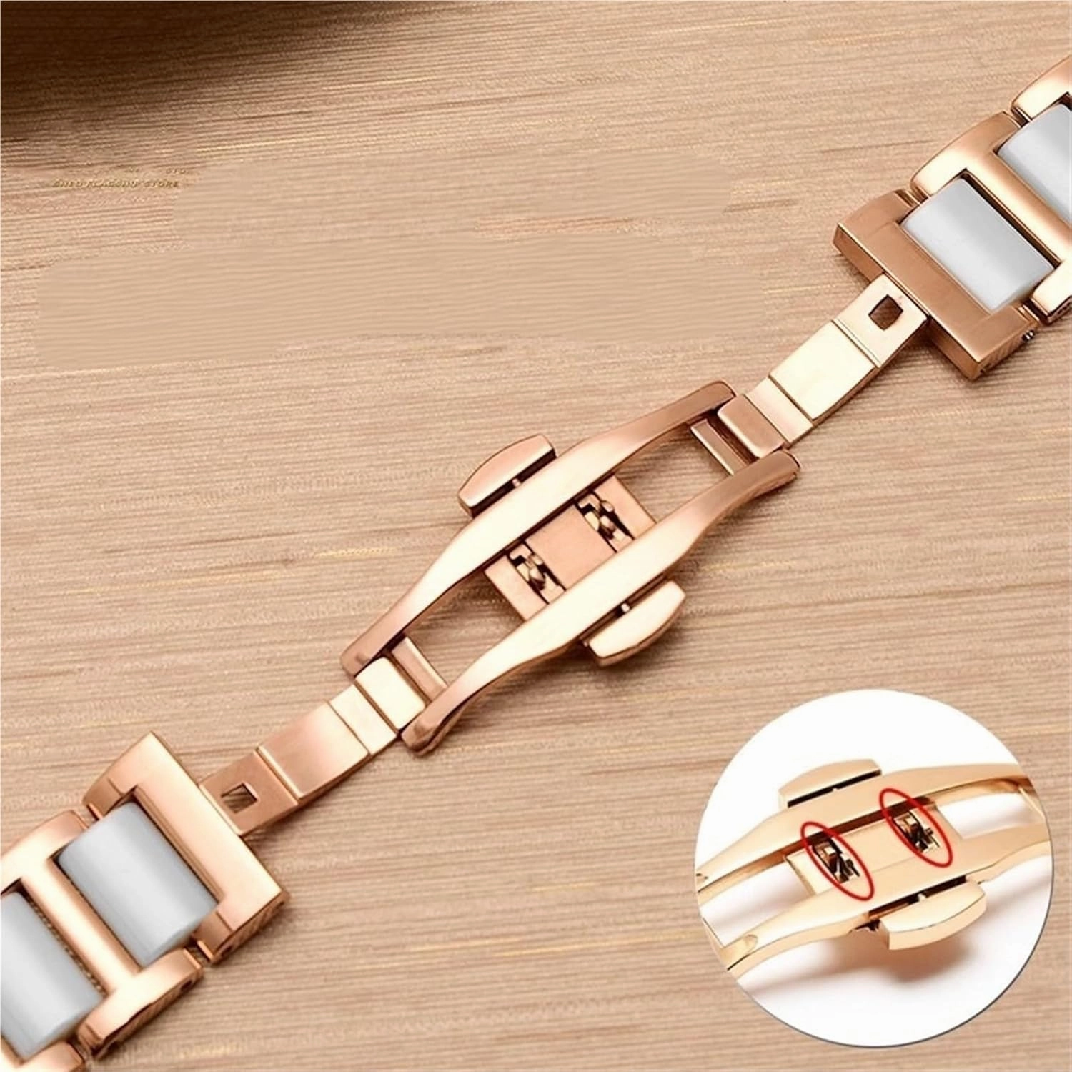 Ceramic Watch Strap 20mm 22mm Quick Release Watch Strap Unisex Replacement Wristband Suitable for Smart Watch Quartz Watch Accessories(4110 White Silver,20mm)