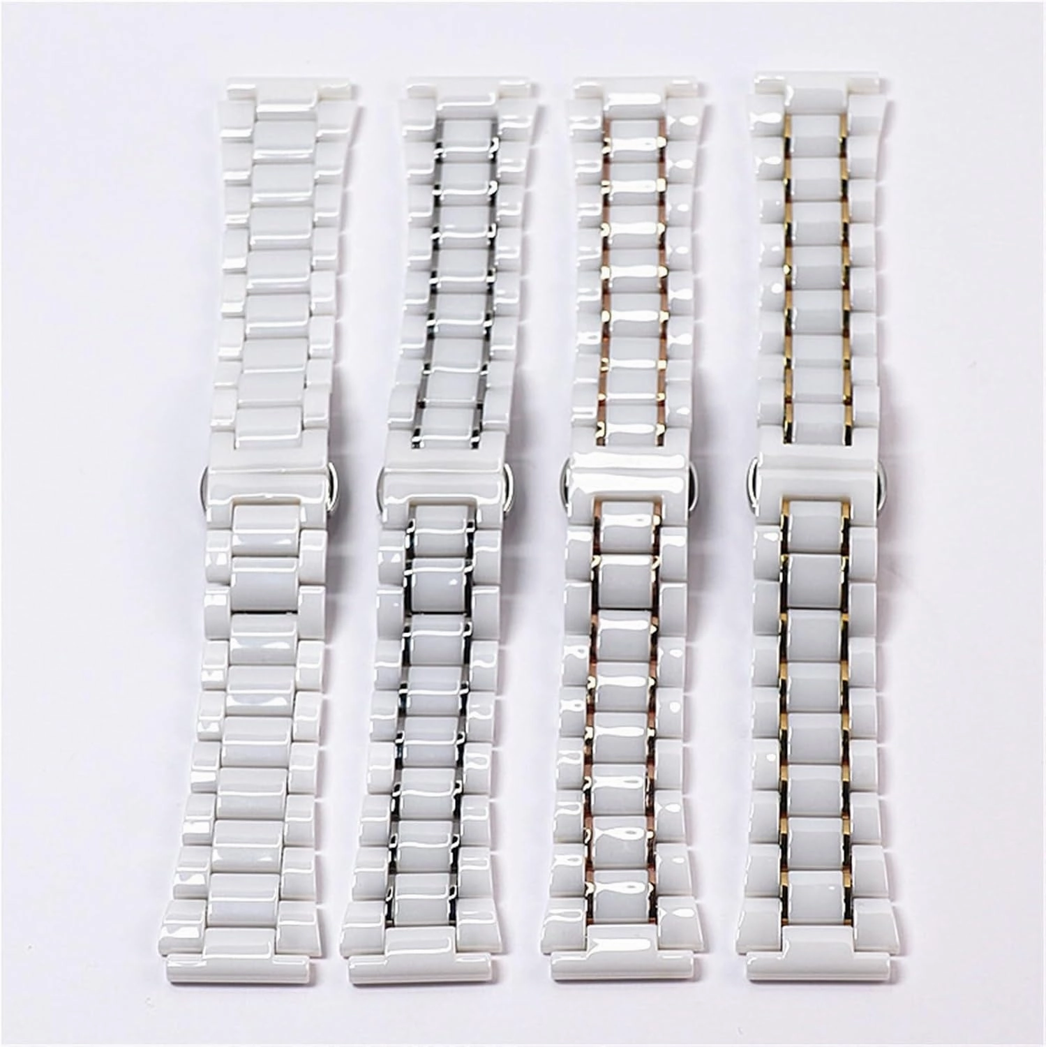 Ceramics Stainless Steel Watch Strap Bracelet Removable Replacement Bands Men Women Universal Wristband