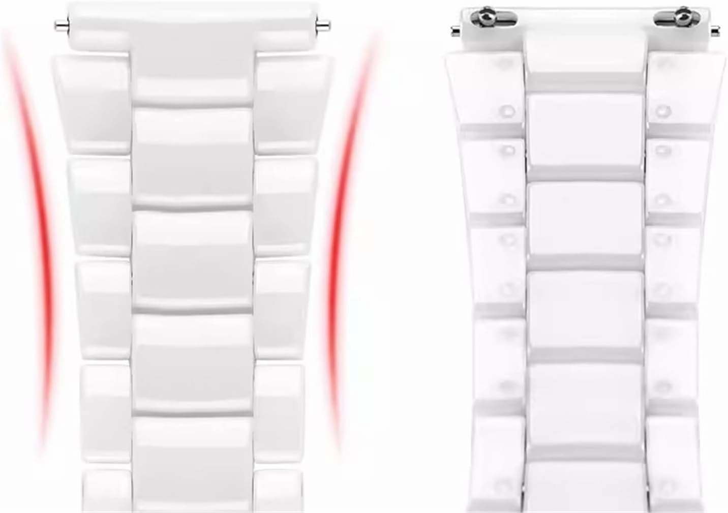 Ceramics Stainless Steel Watch Strap Bracelet Removable Replacement Bands Men Women Universal Wristband