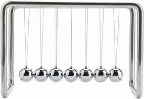 CERROPI Newtons Cradle Pendulum with 7 Balls, Classic Swing Newton Balance Ball, 30  Sec Swingtime, Science Physics Gadget, Desk Toys & Office Gadgets for Desk Decorations
