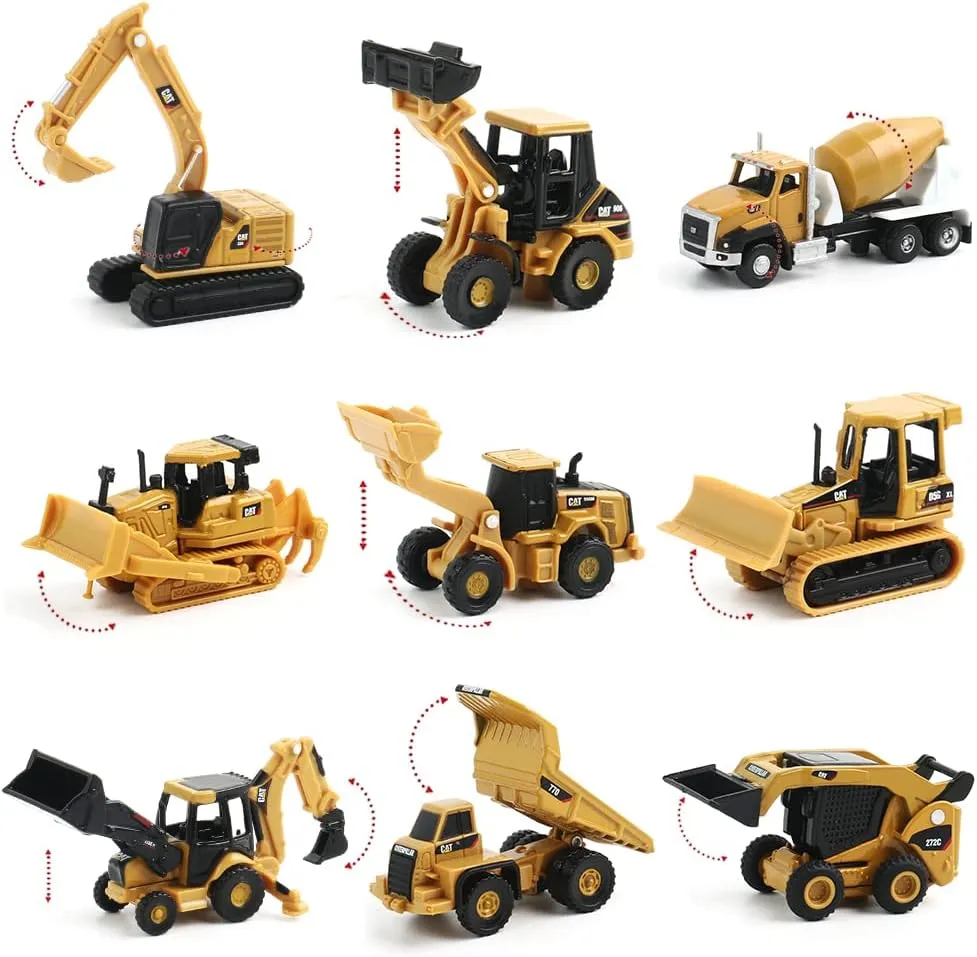 chengchuang 2 Pack 1:160 N Scale Alloy Construction Vehicles, Engineering Vehicle Model for N Scale Railroad, Train Set, Collection, Collections for Age 13 , Adults