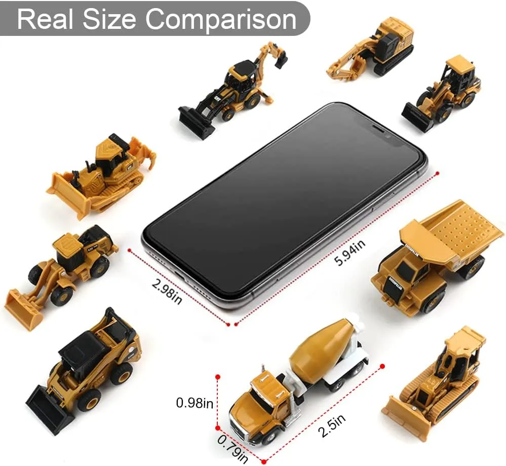 chengchuang 2 Pack 1:160 N Scale Alloy Construction Vehicles, Engineering Vehicle Model for N Scale Railroad, Train Set, Collection, Collections for Age 13 , Adults
