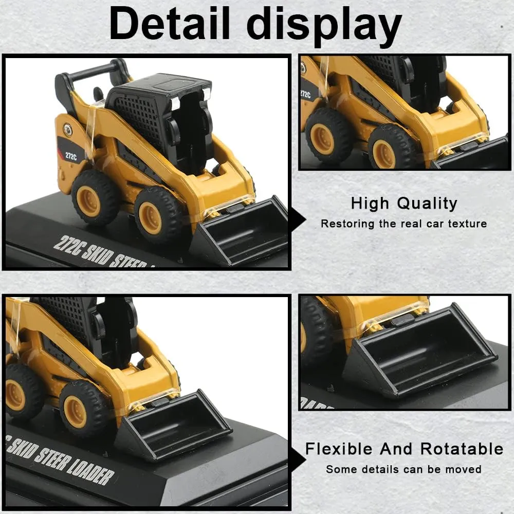 chengchuang 2 Pack 1:160 N Scale Alloy Construction Vehicles, Engineering Vehicle Model for N Scale Railroad, Train Set, Collection, Collections for Age 13 , Adults