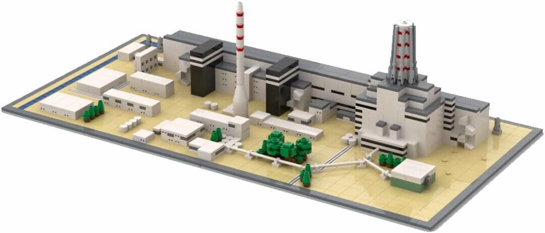 Chernobyl Power Plant Architecture Building Toys Set 1488 Pieces MOC for Age 18 