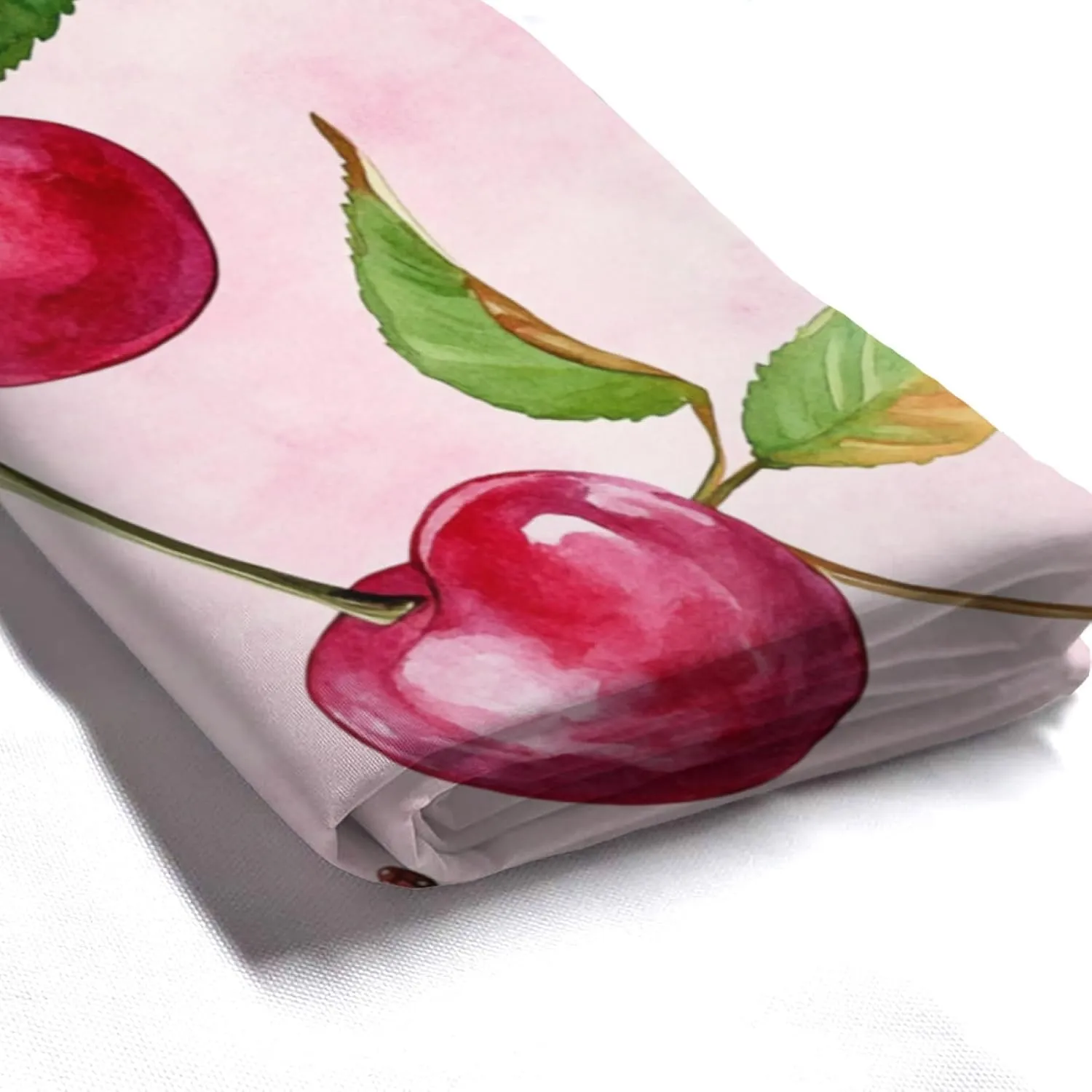 Cherry-Shower Curtain Durable Waterproof Fabric Bathtub Sets Home Fabric Bathroom Shower Curtain Set with Hooks 72x72 Inch