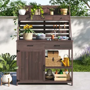 Christopher Knight Home- Isabella Outdoor Fir Wood Potting Bench