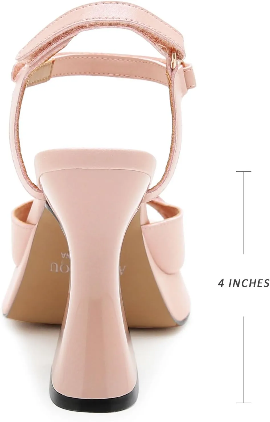 Chunky Platform Heels for Women 4 Inches Heels Sandals for Women Comfy Square Open Toe Block Heeled Sandals Ankle Strap Dress High Heels