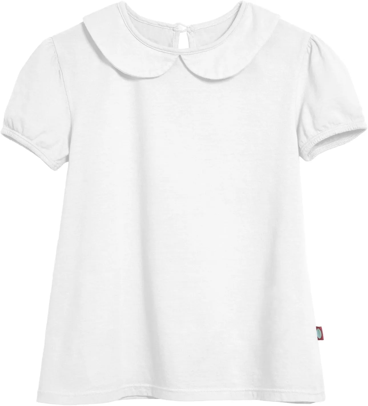 City Threads Little Girls' Peter Pan Collar A-Line Puff Tee Tshirt Top Blouse
