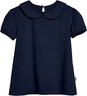 City Threads Little Girls' Peter Pan Collar A-Line Puff Tee Tshirt Top Blouse