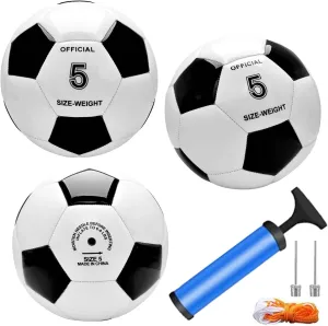 Classic Black and White Soccer Ball Size 3 Size 4 Size 5 for boy and Girl and for Adult Lawn Indoor Outdoor and Sports Training Balls