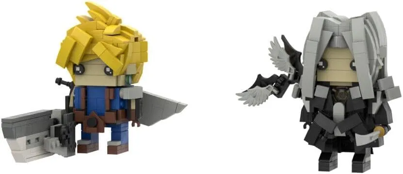 Claude and Sephiroth from Electronic Role-Playing Game 546 Pieces MOC Build for Age 18 