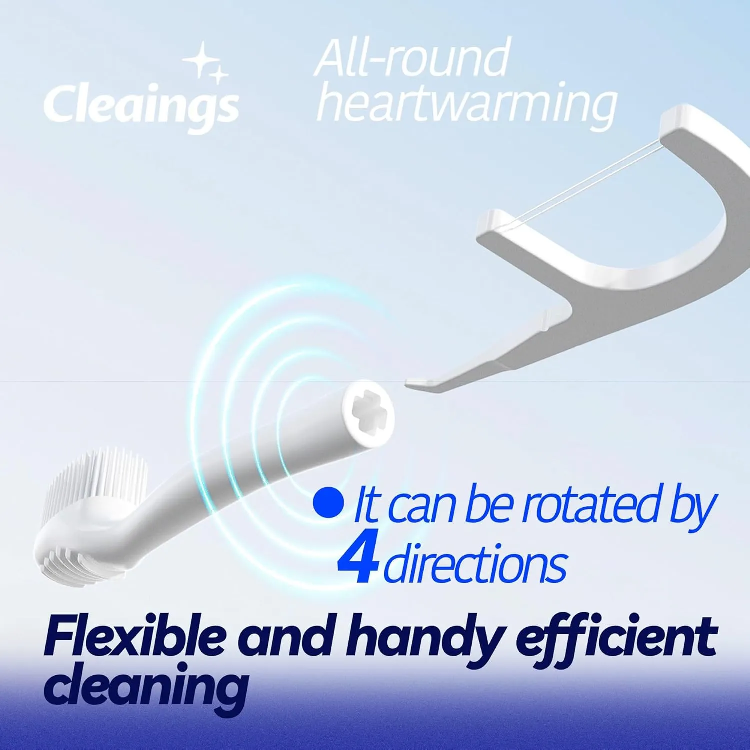 cleaings® Disposable Toothbrushes with Double Cleaning Beads Toothpaste and Clean Floss Picks for Work or Travel - 20 pcs-Mixed Flavor（Pack of 2）