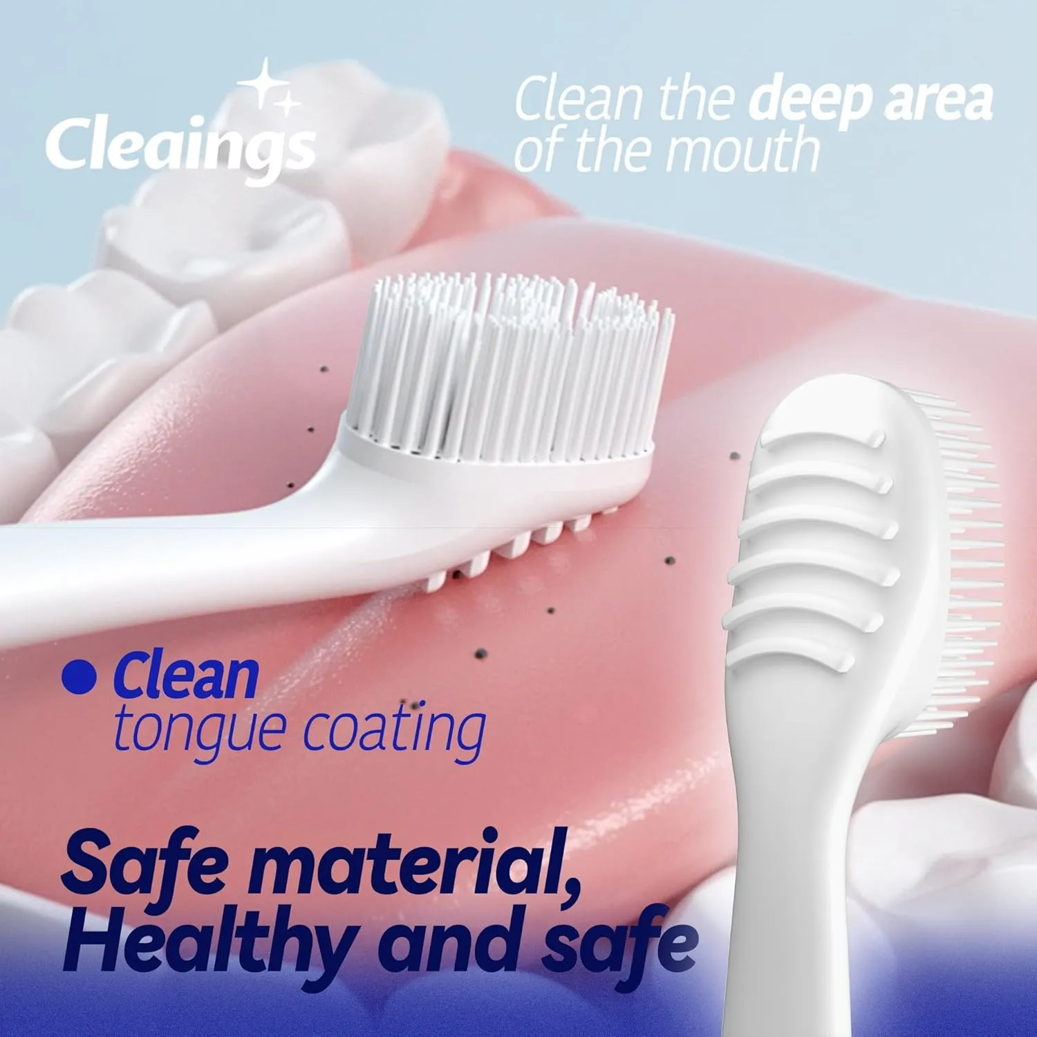 cleaings® Disposable Toothbrushes with Double Cleaning Beads Toothpaste and Clean Floss Picks for Work or Travel - 20 pcs-Mixed Flavor（Pack of 2）