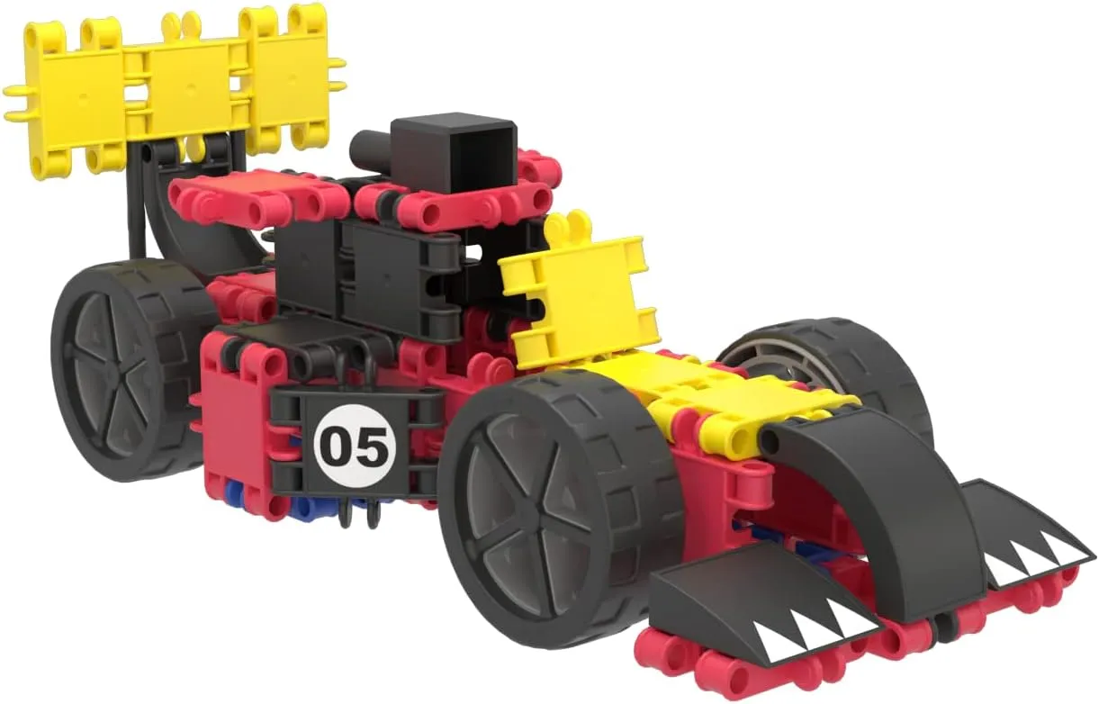 Clics Basic Set of 377 Pieces, Construction Toys for 3 Year Old Boys and Girls, rollerbox of Blocks to Learn Shapes and Colors, Educational STEM Toys. No BPA, PVC. Dishwasher Safe, Recycled Plastic.