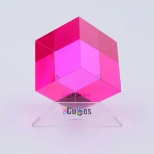 CMY Cubes The M Cube (50mm) - Magenta Hue Cube - Optical Color Cube - Diamond Polished - Teaches Subtractive Color Mixing - Educational, Scientific, Physics & Kinetic Art Desk Object