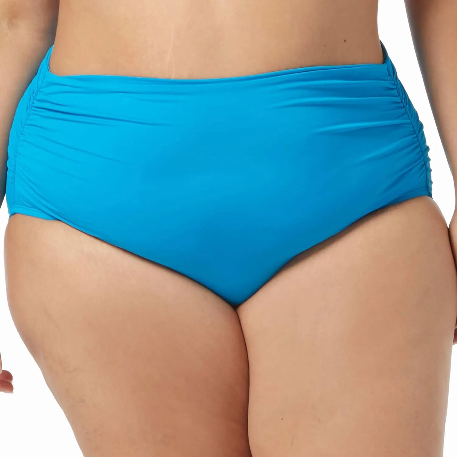 COCO REEF Impulse High Waisted Bikini Bottoms for Women – Full Coverage Swimwear with Mesh Ruching for Flattering Fit