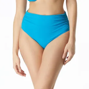 COCO REEF Impulse High Waisted Bikini Bottoms for Women – Full Coverage Swimwear with Mesh Ruching for Flattering Fit