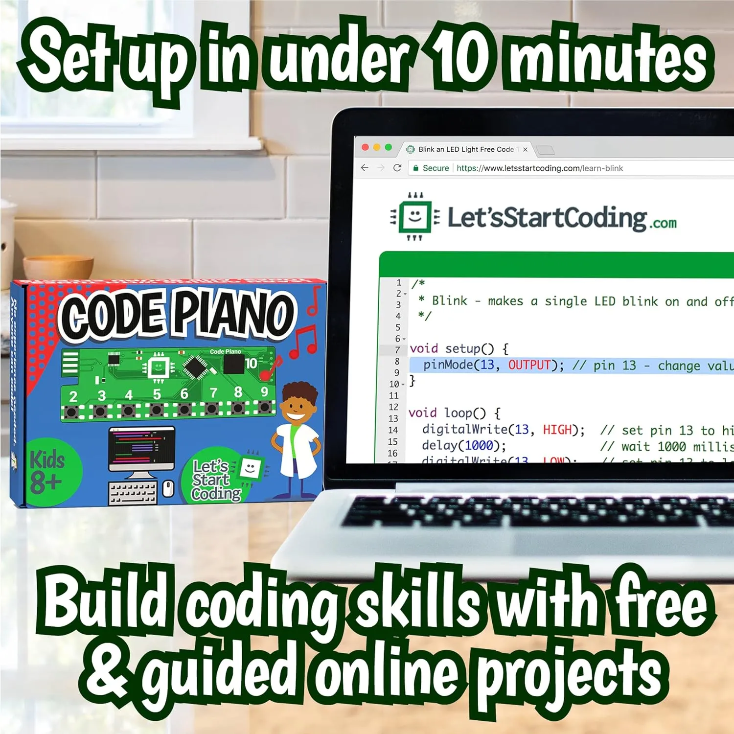 Code Piano STEM Coding Toy for Kids 8-12  and Teens. Learn Real C   Coding Skills. Includes 40  Online Projects & Songs in Block and Typed Programming. Boys & Girls Create Songs & Sound Effects.
