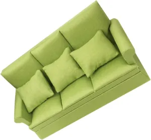 COHEALI 1Set Scale Doll Sofa with Pillows Decor Stylish Miniature Furniture Models for Bedroom Display and Dollhouse Accessories Apple