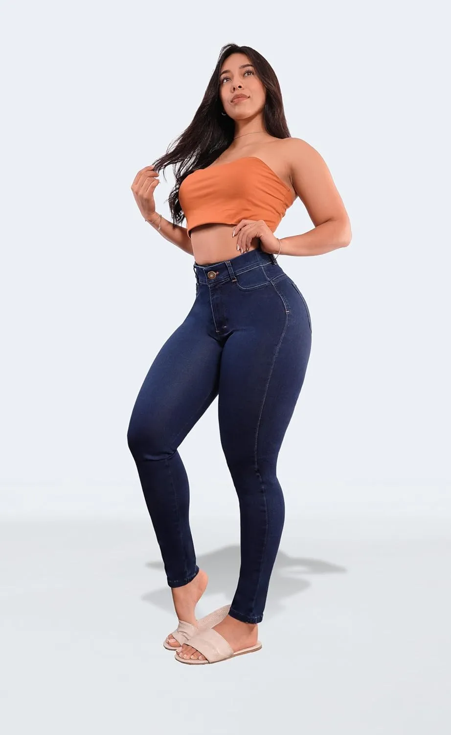 Colombian Stretch Denim Jeans: Butt-Lifting and Lipo High Compression Jeans