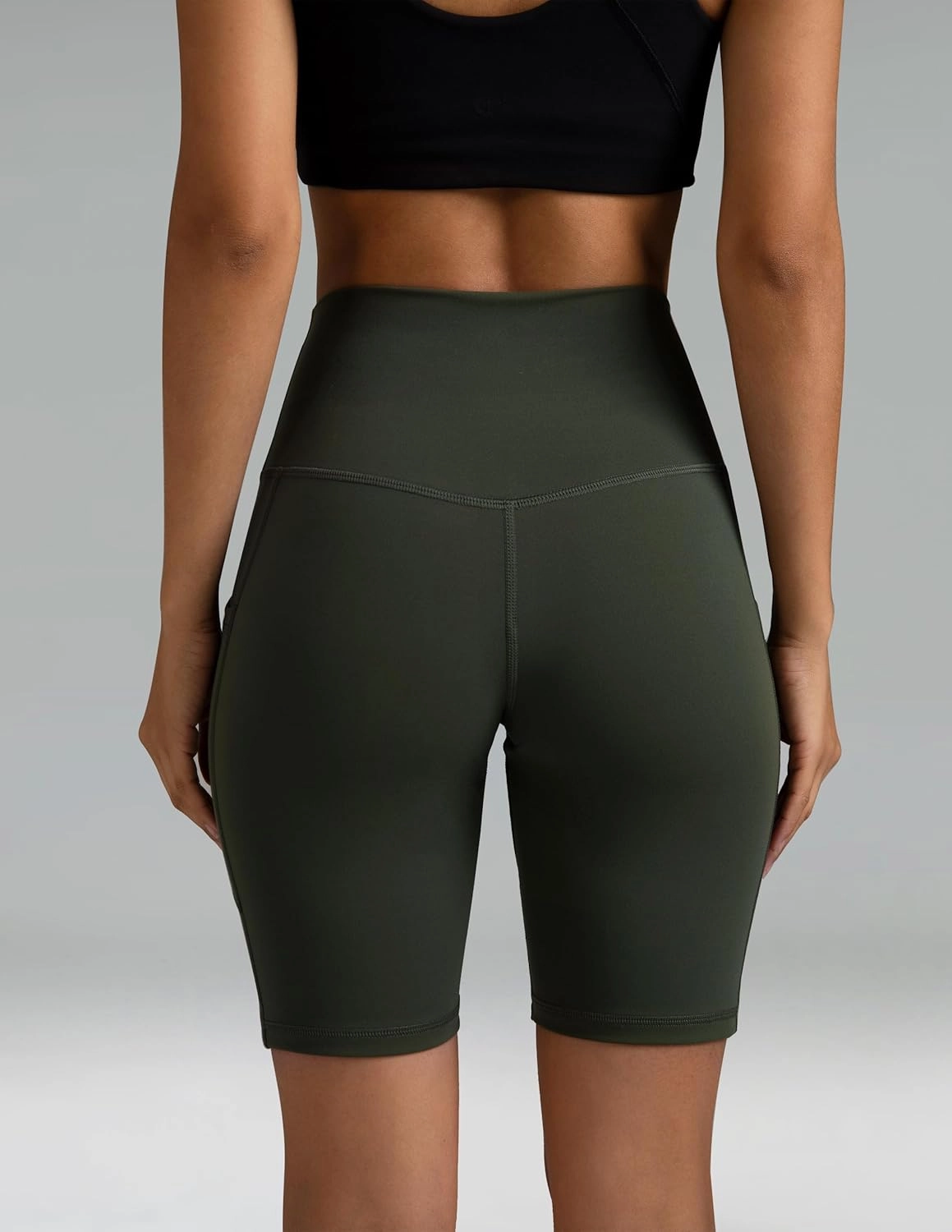 Colorfulkoala Women's High Waisted Biker Shorts with Pockets 8" /10" Inseam Workout Yoga Shorts Running Tights